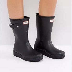 Hunter Original Short Wedge Sole Boot - Women's Size 9